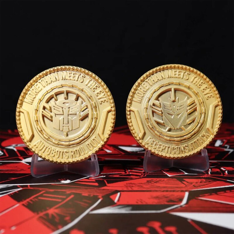 Transformers Autobot and Decepticon 24k Gold Plated Medallions